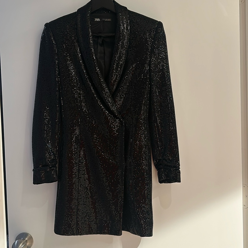 Tuxedo dress.
